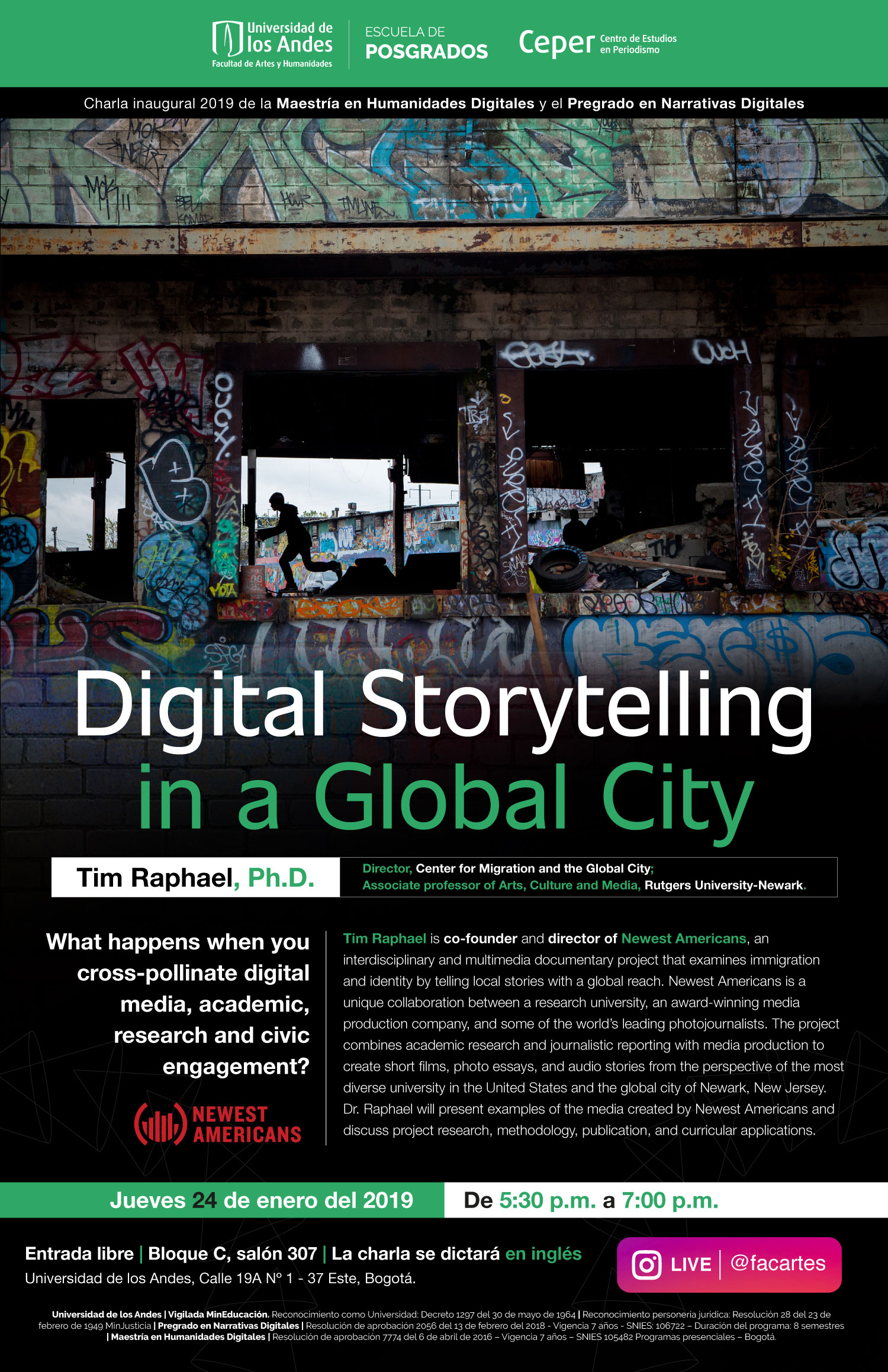 Charla inaugural 2019 – Digital Storytelling in a global city