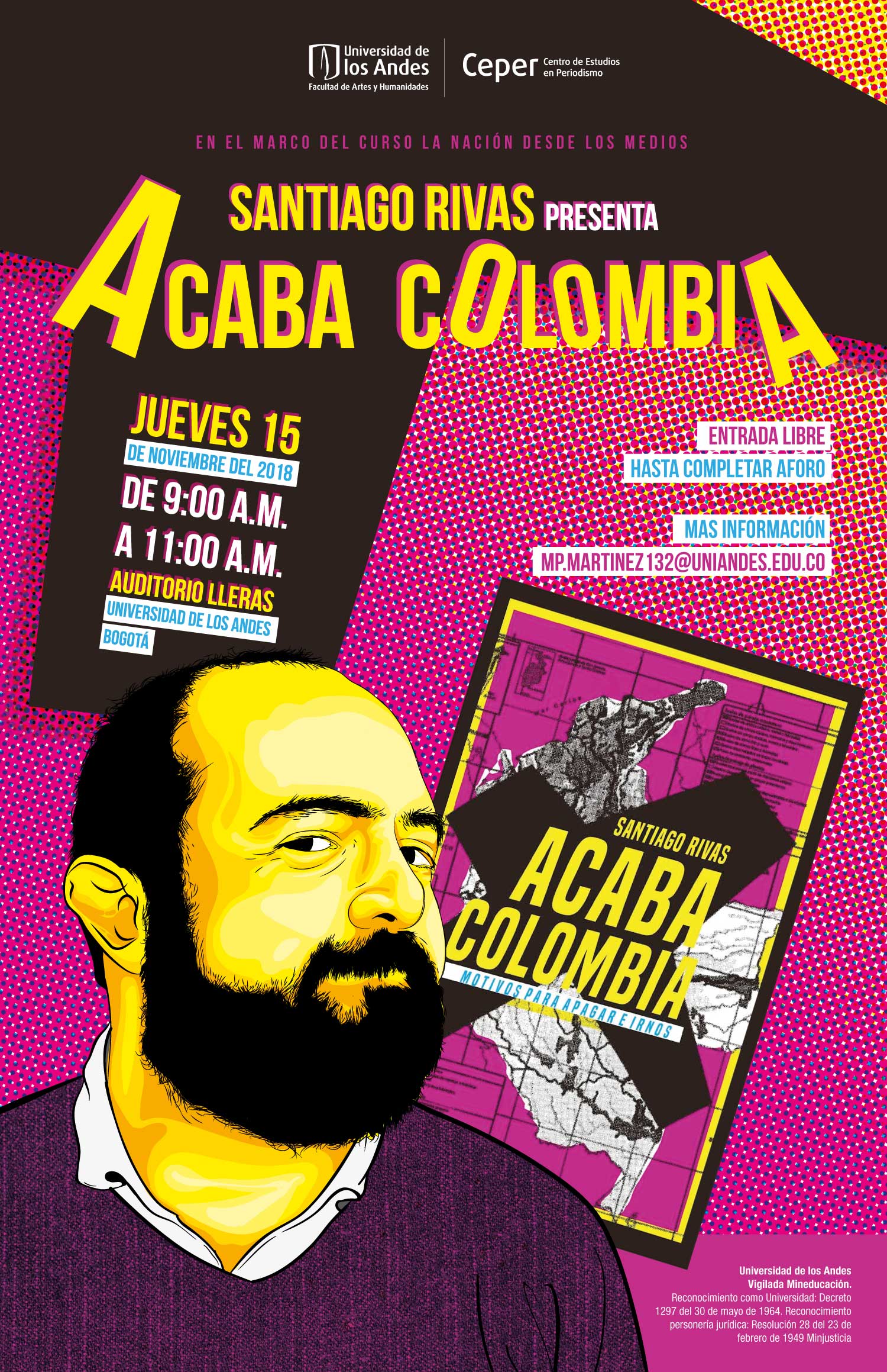 Santiago Rivas presenta su libro “Acaba Colombia”