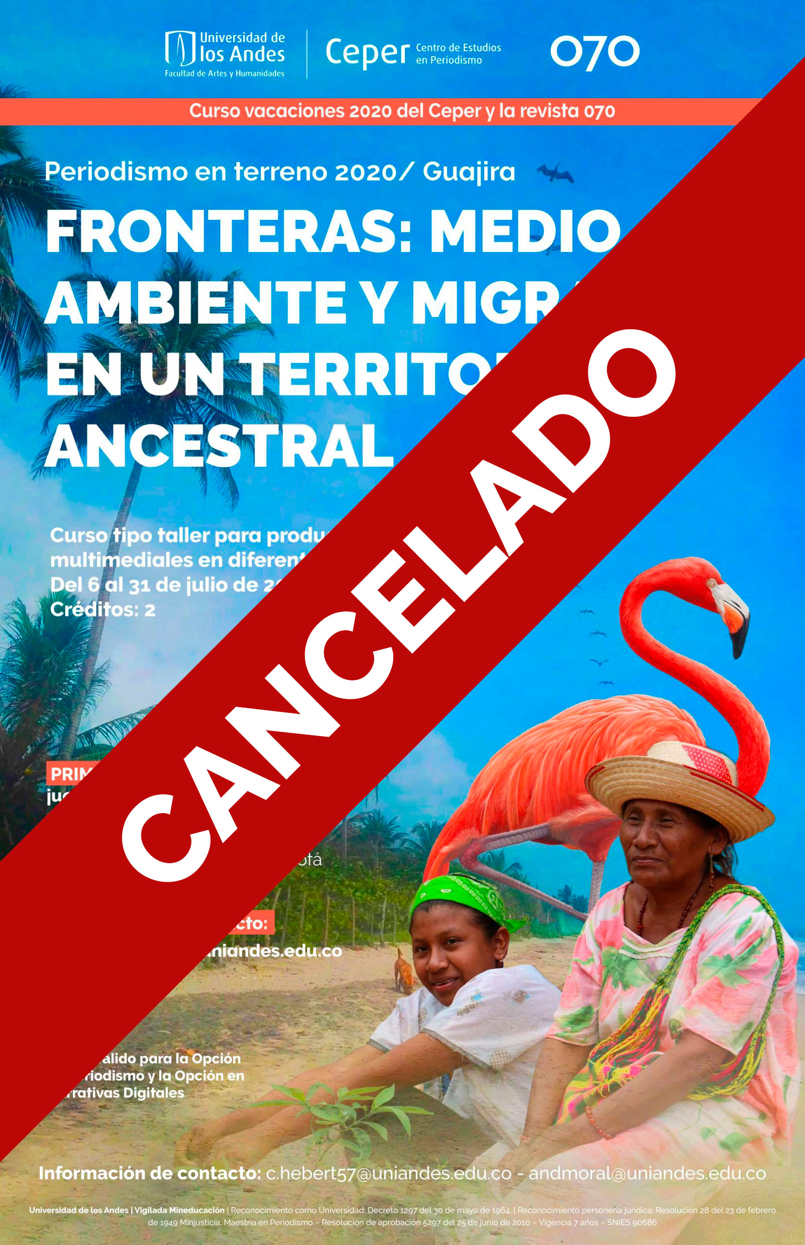 Cancelado: Periodismo en terreno 2020/Guajira: Fronteras: medio ambiente y migración en un territorio ancestral